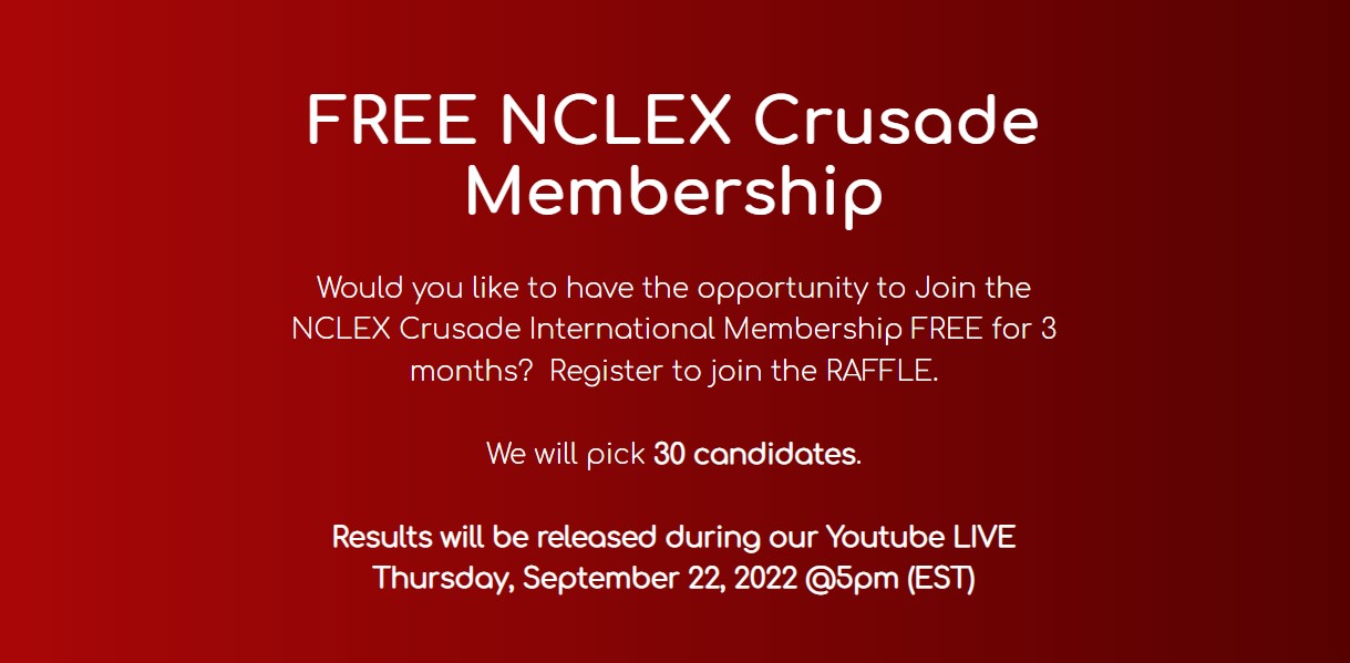 English Nclex Crusade NCLEX Crusade International Membership Raffle